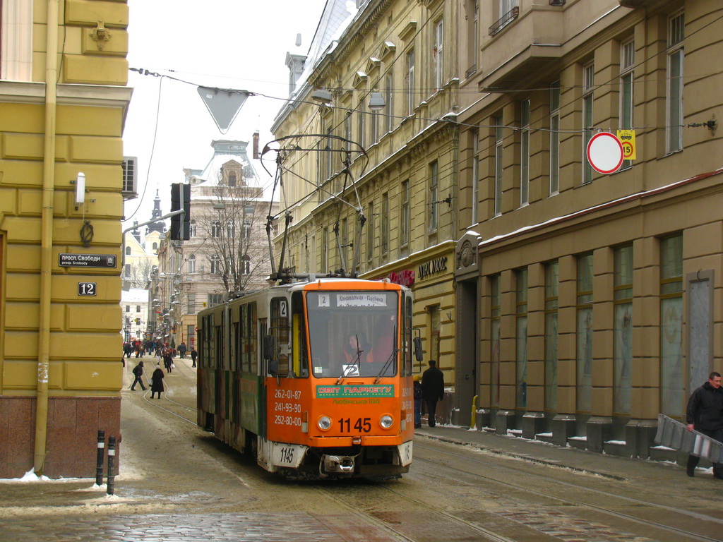 Львов, Tatra KT4SU № 1145