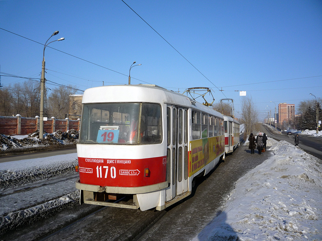 Самара, Tatra T3SU (двухдверная) № 1170