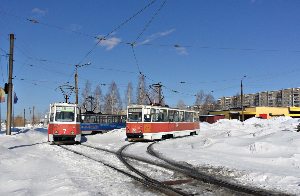 Нижний Тагил, 71-605 (КТМ-5М3) № 7; Нижний Тагил, 71-605А № 24