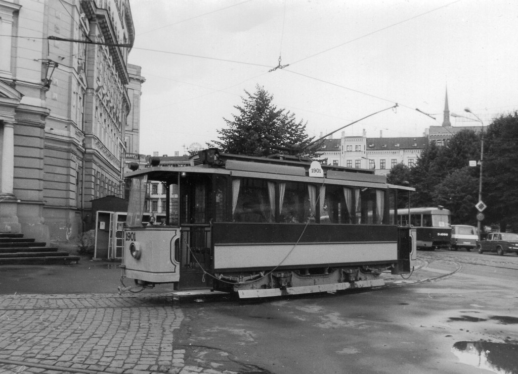 Рига, Двухосный моторный вагон № 1901; Рига — Старые фотографии
