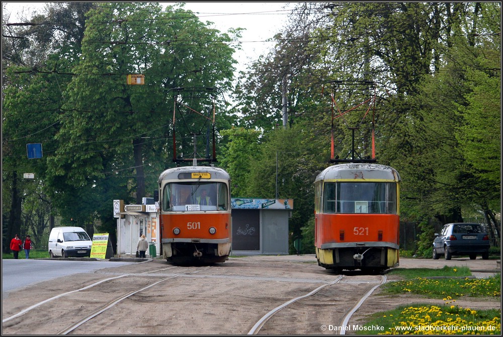 Калининград, Tatra T4D № 501; Калининград, Tatra T4D № 521