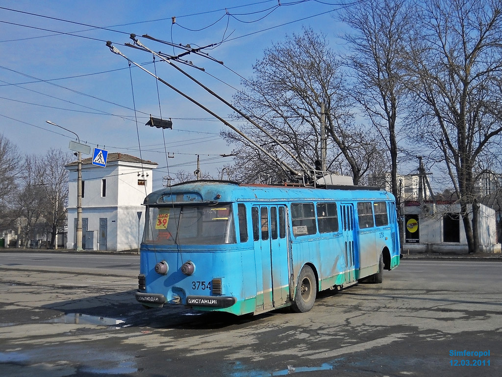 Крымский троллейбус, Škoda 9TrH27 № 3754