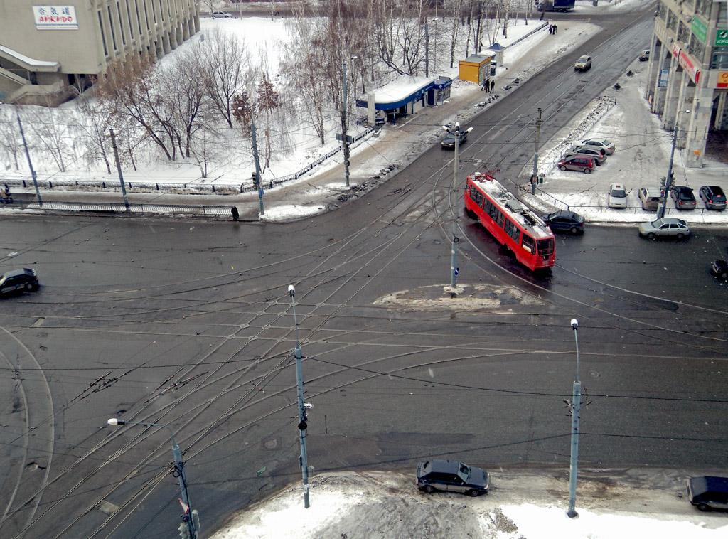 Kazan — Big tram circle; Kazan — ET Lines [1] — Center; Kazan — Photos from a height