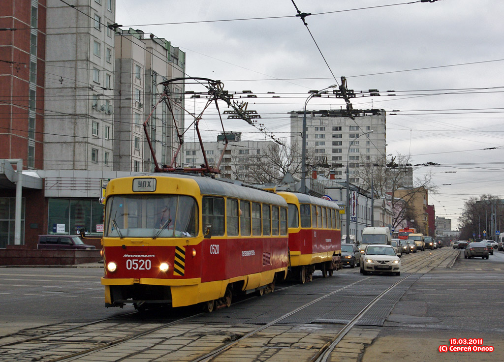 Москва, Tatra T3SU № 0520