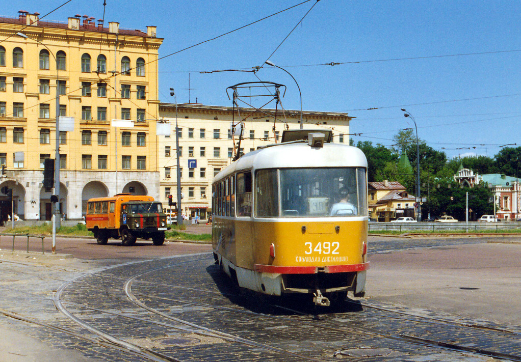 Москва, Tatra T3SU № 3492