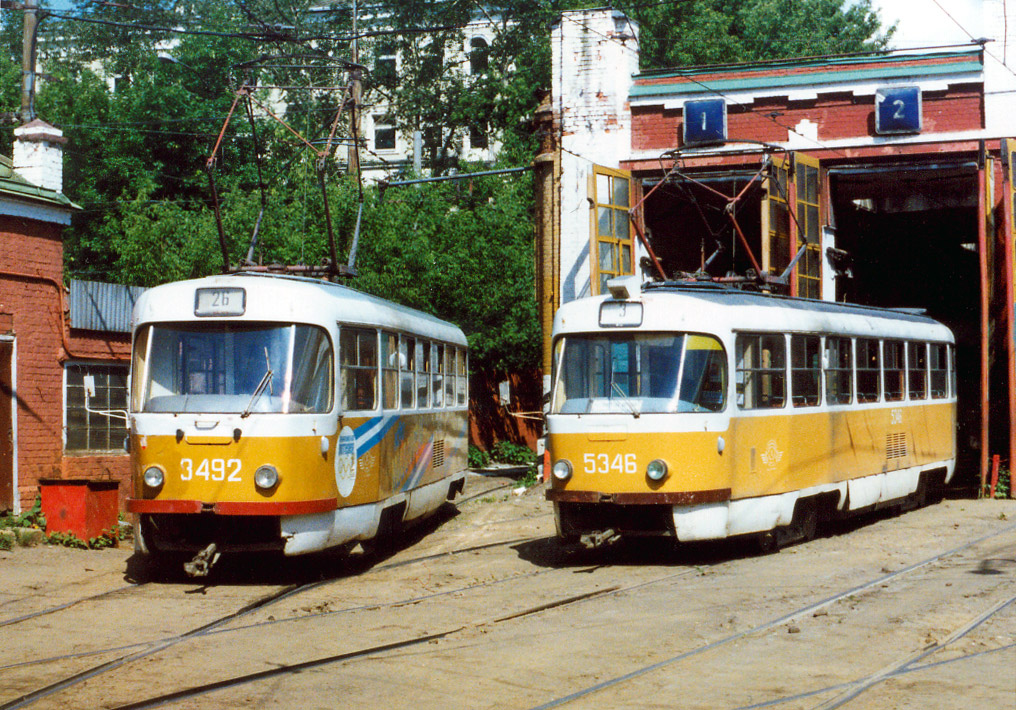 Москва, Tatra T3SU № 3492; Москва, Tatra T3SU № 5346