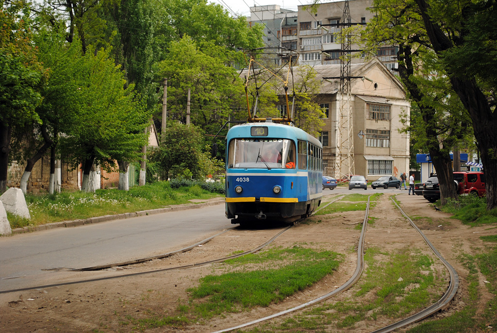 Odessa, Tatra T3R.P N°. 4038; Odessa — Tramway lines; Odessa — Tramway Lines: Blyzhni Mlyny and Cheromushky