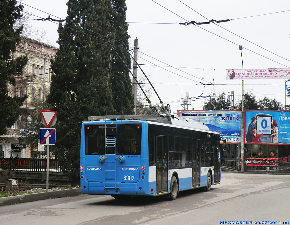 Крымский троллейбус, Богдан Т70110 № 6302