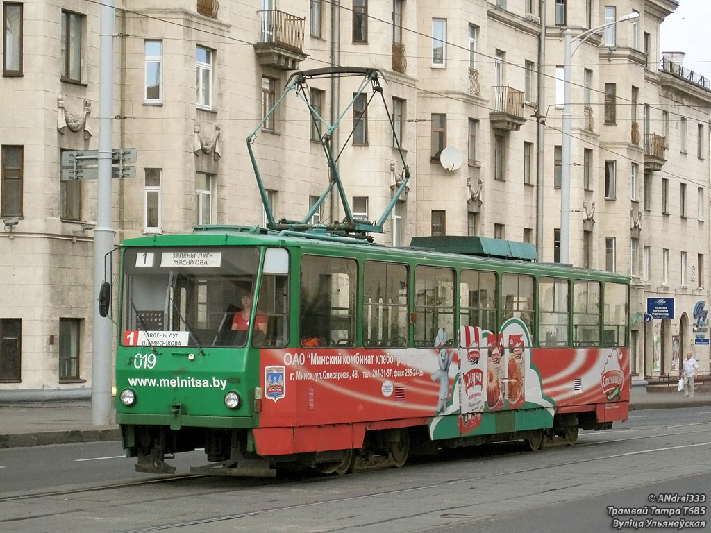 Минск, Tatra T6B5SU № 019