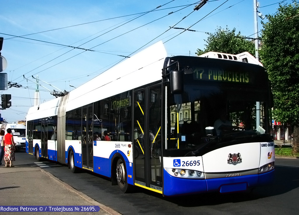 Рига, Solaris Trollino III 18 Ganz-Škoda № 26695