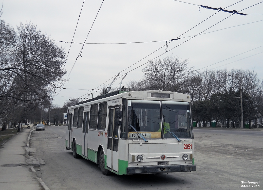 Крымский троллейбус, Škoda 14Tr02/6 № 2051