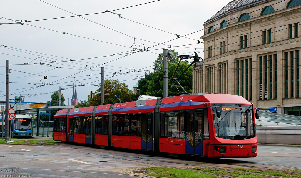 Хемниц, Bombardier 6NGT-LDZ № 413; Хемниц — Трамвайно-железнодорожная система «Хемницер Модель»