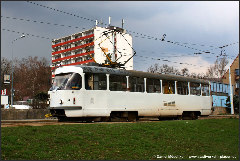 Most ― Litvínov, Tatra T3M.3 № 311