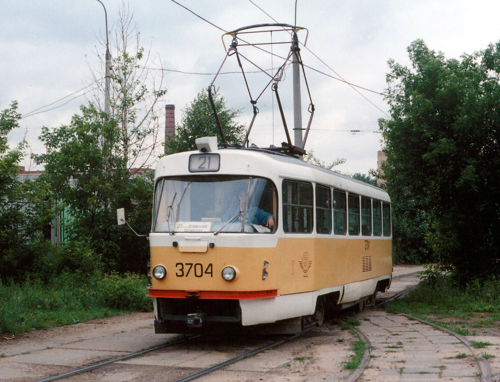 Москва, Tatra T3SU № 3704