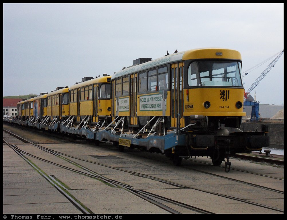 Дрезден, Tatra TB4D № 244 014; Дрезден — Отправка трамваев Tatra в Восточную Европу
