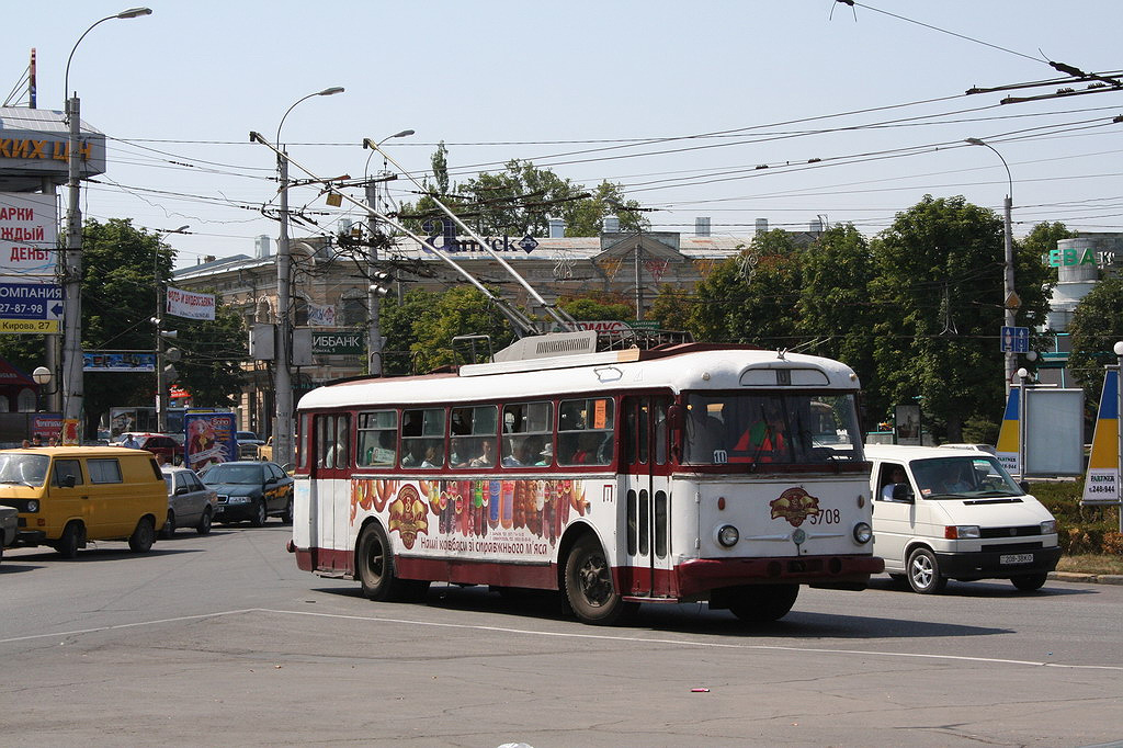 Крымский троллейбус, Škoda 9TrH27 № 3708