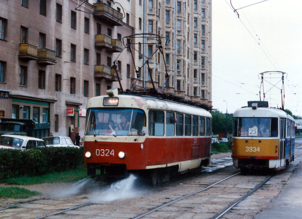 Москва, Tatra T3SU № 0324; Москва, Tatra T3Т № 3934 Москва, Tatra T3SU № 0324; Москва, Tatra T3Т № 3934