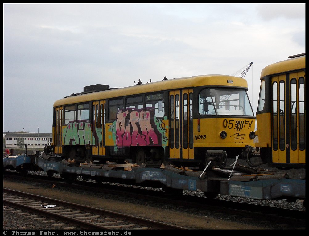 Дрезден, Tatra TB4D № 244 009; Дрезден — Отправка трамваев Tatra в Восточную Европу