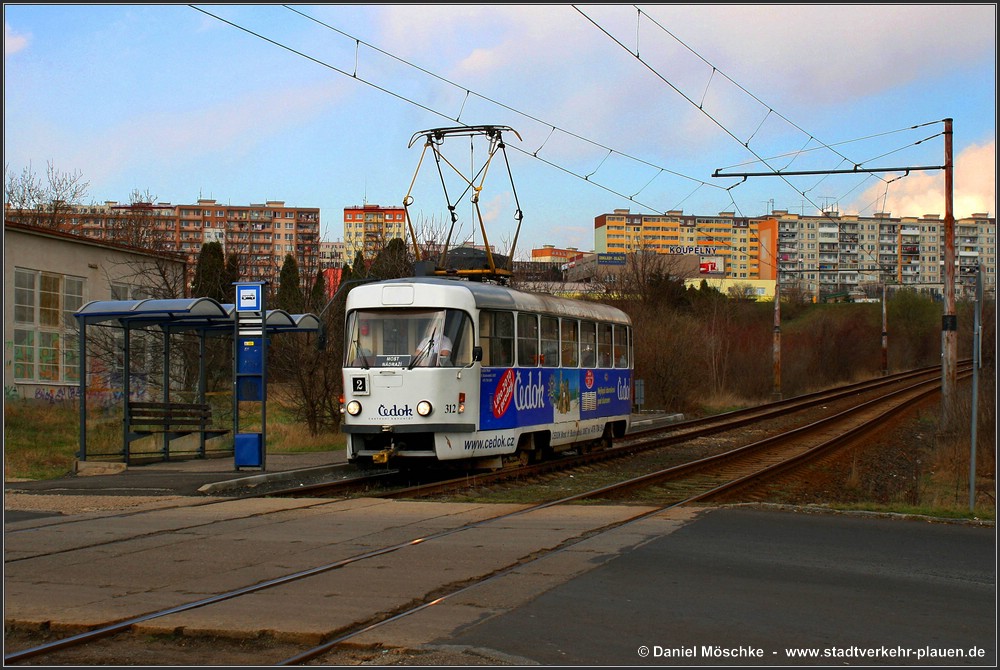 Мост ― Литвинов, Tatra T3M.3 № 312