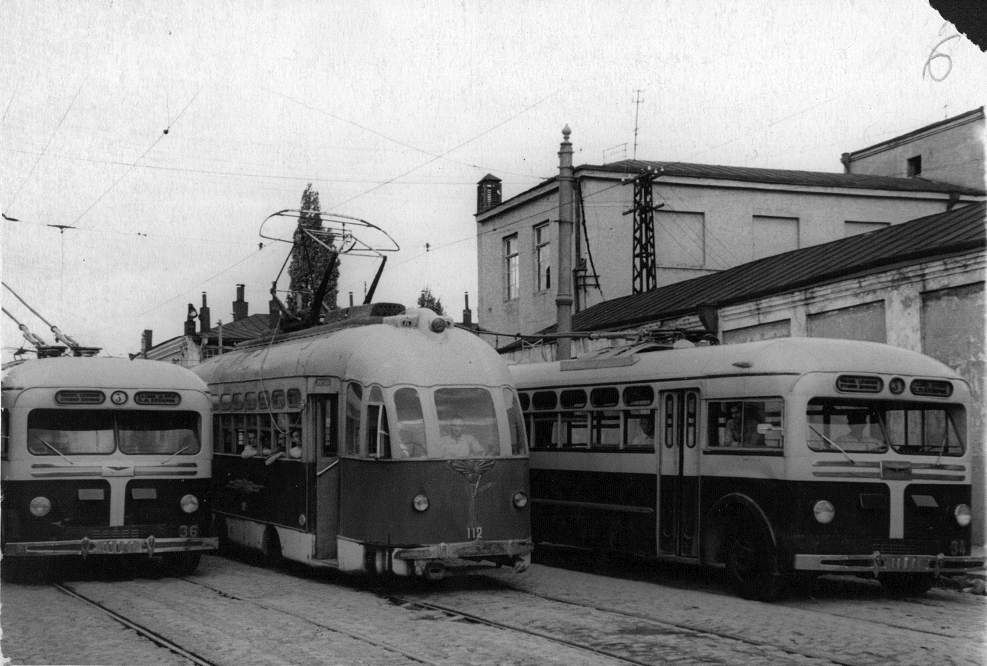 Tbilisi, MTB-82M Nr. 36; Tbilisi, Tbilissi 2-axle motor car Nr. 112; Tbilisi, MTB-82M Nr. 34; Tbilisi — Old photos and postcards — tramway; Tbilisi — Old photos and postcards — trolleybus