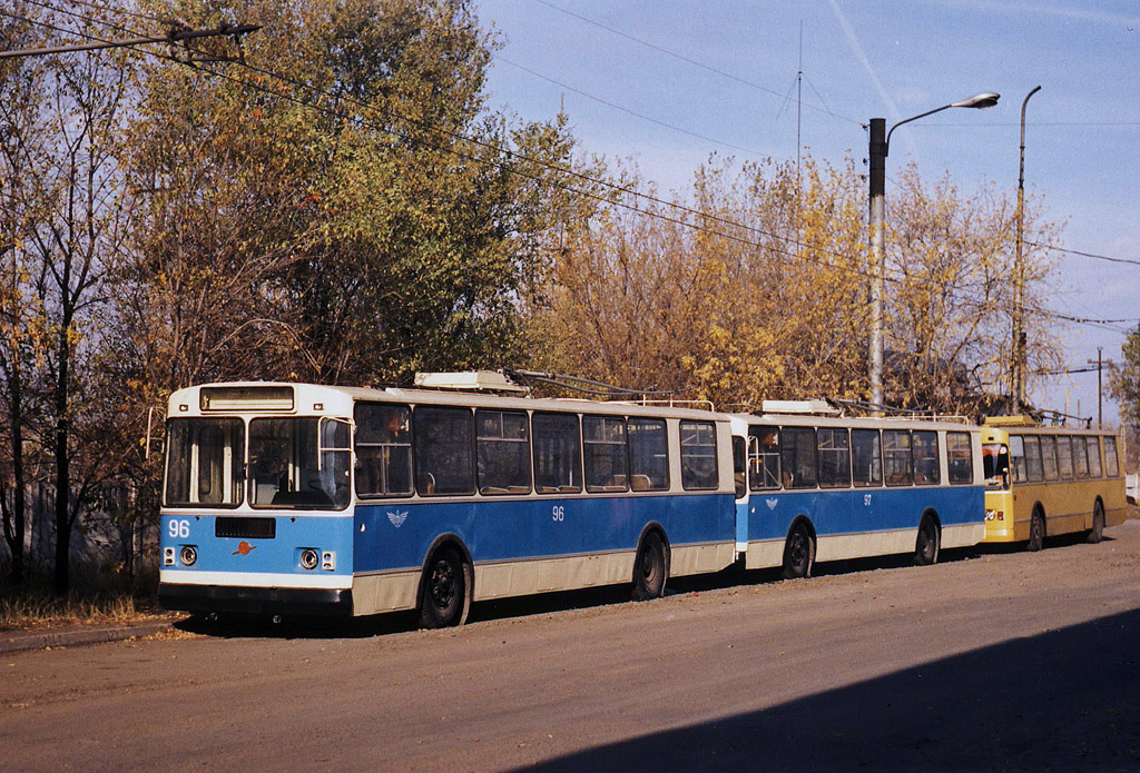 Karaganda, ZiU-682G [G00] Nr 96; Karaganda, ZiU-682G [G00] Nr 97; Karaganda, ZiU-682V-012 [V0A] Nr 17; Karaganda — Old photos (up to 2000 year); Karaganda — Trolleybus Depot