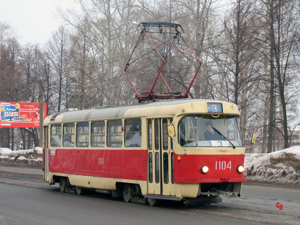 Ижевск, Tatra T3SU (двухдверная) № 1104