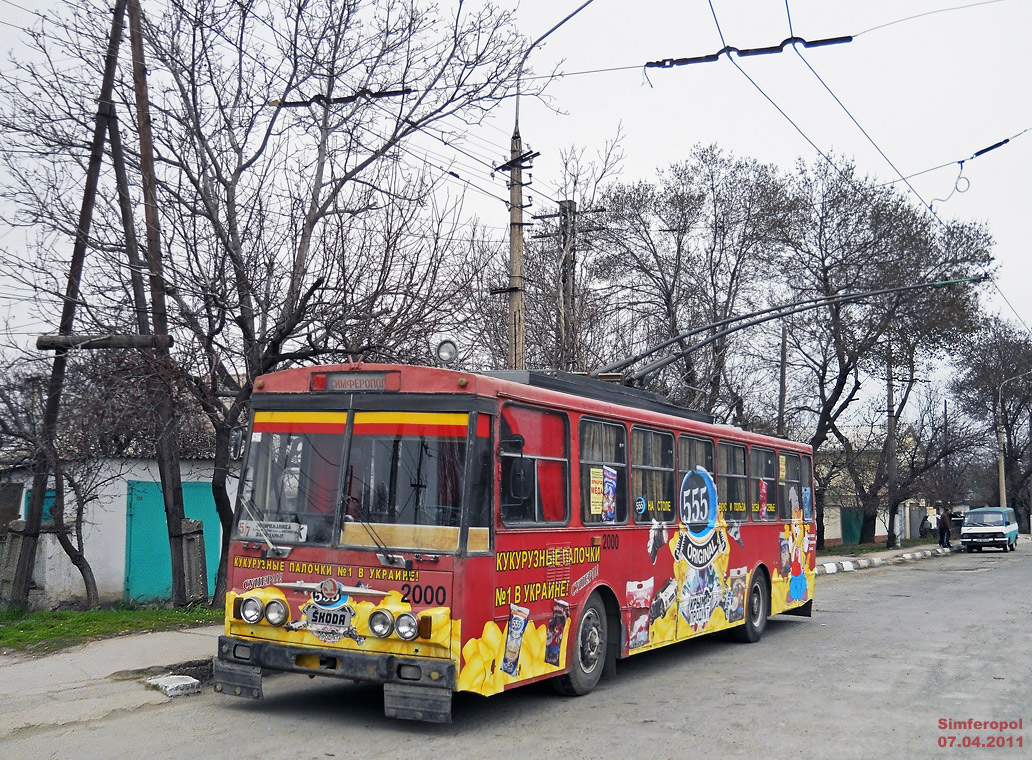 Крымский троллейбус, Škoda 14Tr02/6 № 2000