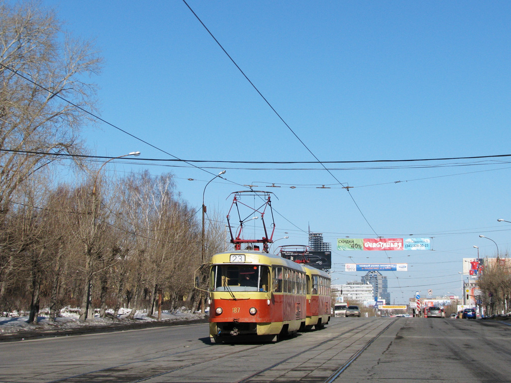 Екатеринбург, Tatra T3SU № 187