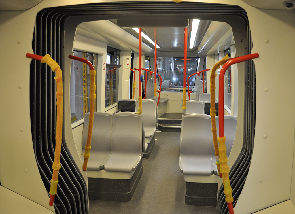 Belgrade, CAF Urbos 3 № 81501 (1501); Zaragoza — CAF Factory in Zaragoza