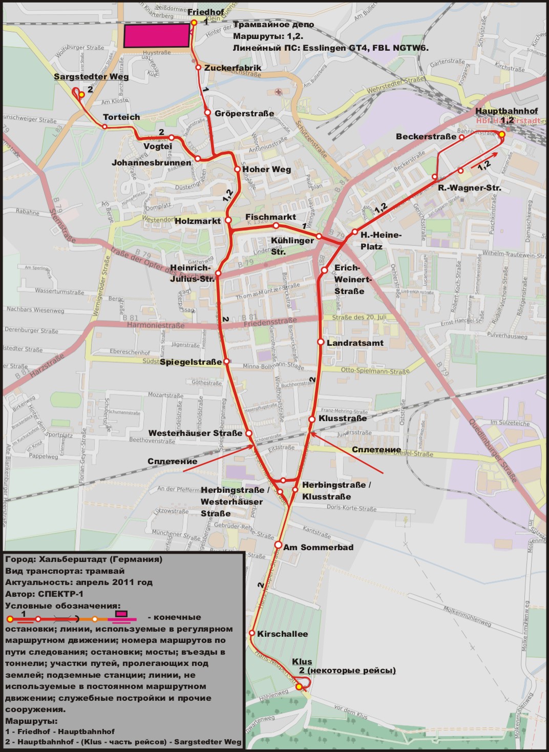 Карты, созданные с использованием OpenStreetMap; Хальберштадт — Схемы
