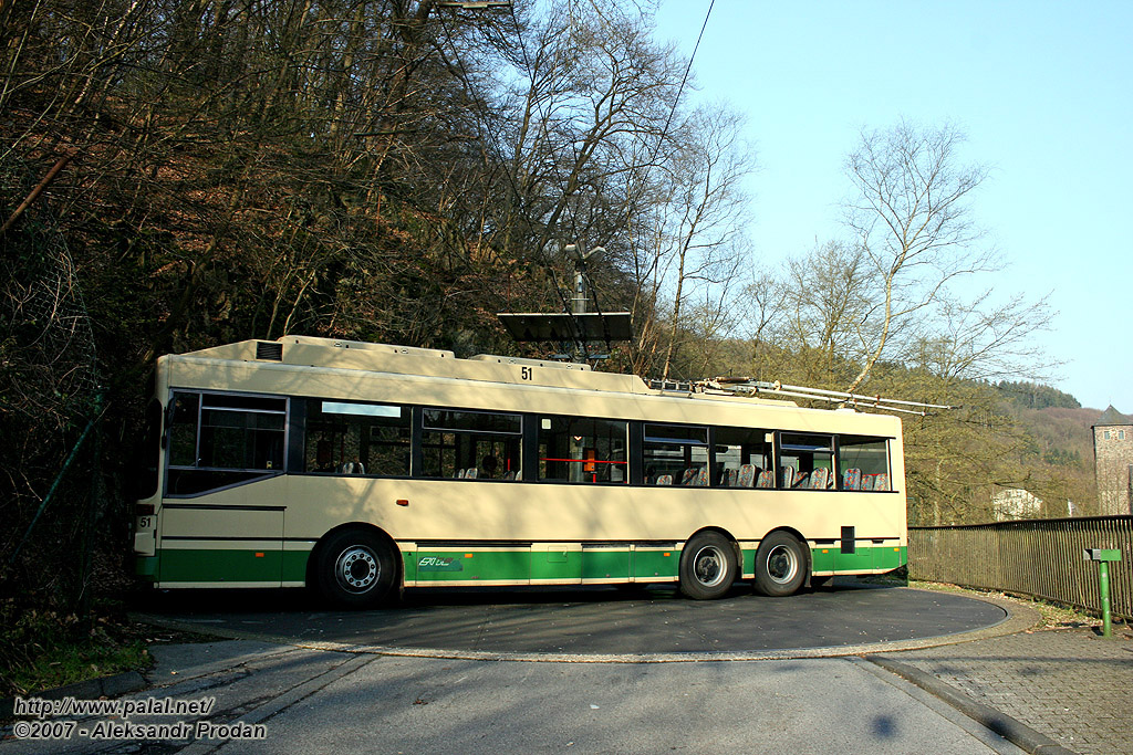 Золинген, MAN/Gräf & Stift 860 SL172HO № 51; Золинген — Троллейбусный поворотный круг Унтербург