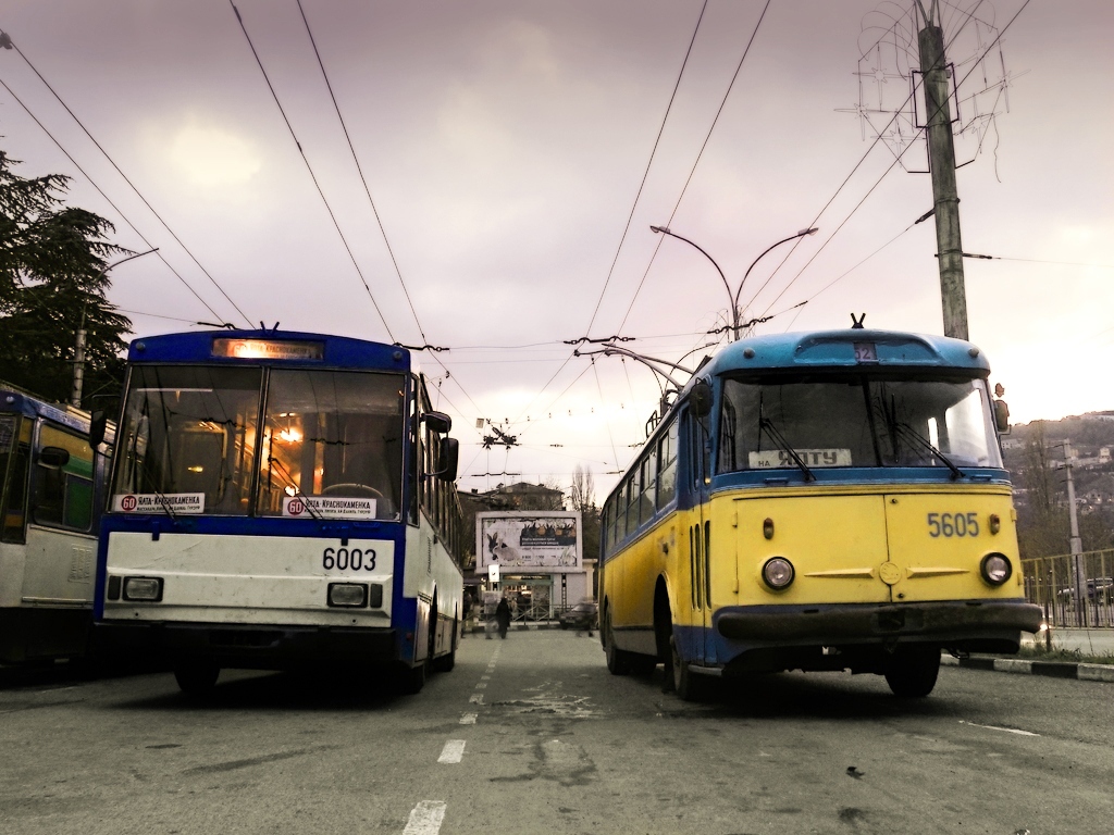 Крымский троллейбус, Škoda 14Tr02/6 № 6003; Крымский троллейбус, Škoda 9Tr24 № 5605