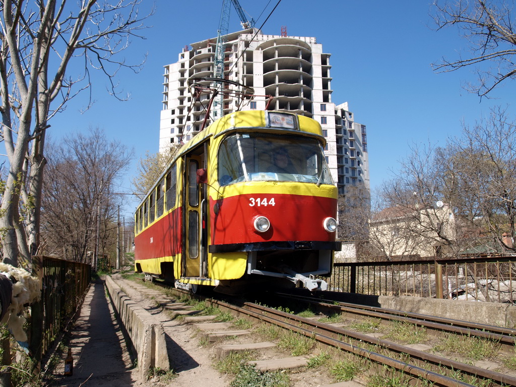 Одесса, Tatra T3SU (двухдверная) № 3144; Одесса — 23.04.2011 — Трамваевка по-одесски с запахом моря