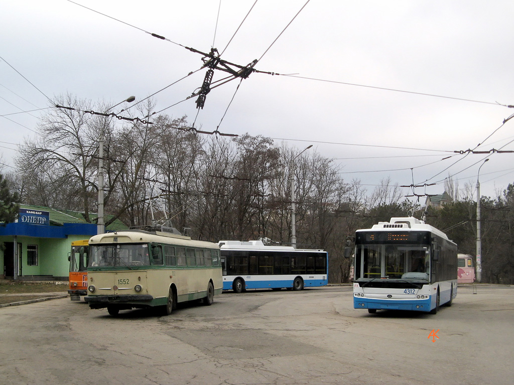 Крымский троллейбус, Škoda 9Tr21 № 1552; Крымский троллейбус, Богдан Т70110 № 4312