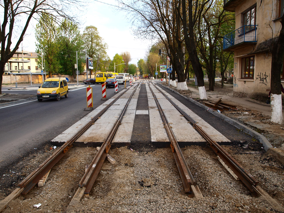 Львов — Реконструкции путей: перекрёсток улиц Замарстиновская и Липинского