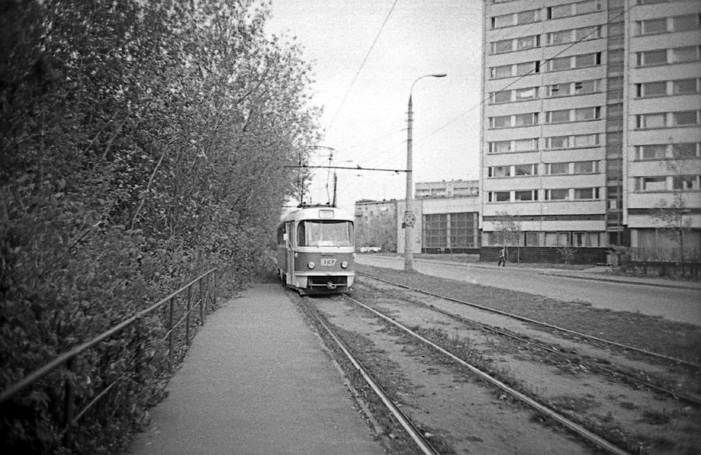 Москва, Tatra T3SU (двухдверная) № 1037; Москва — Исторические фотографии — Трамвай и Троллейбус (1946-1991)