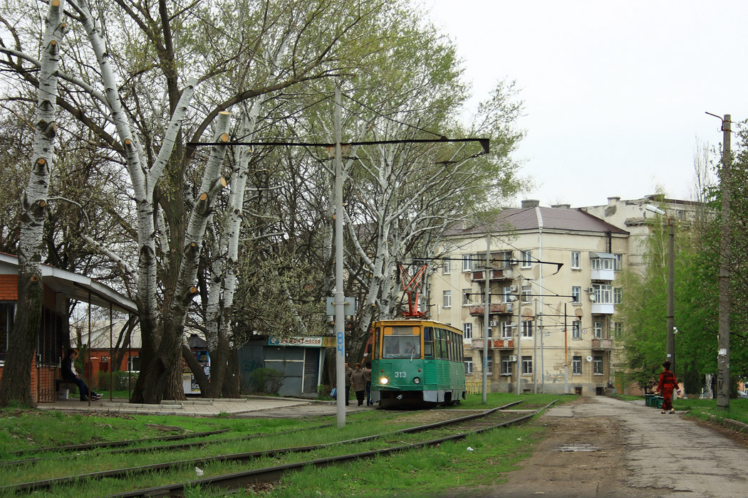Таганрог, 71-605 (КТМ-5М3) № 313; Таганрог — Трамвайные линии Таганрог, 71-605 (КТМ-5М3) № 313; Таганрог — Трамвайные линии