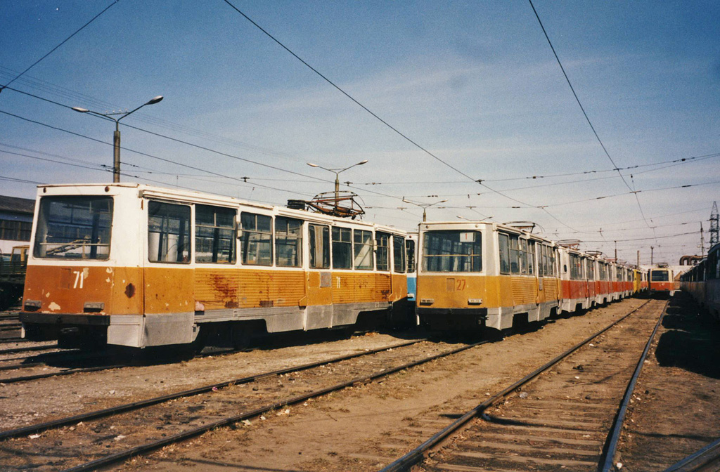 Павлодар, 71-605 (КТМ-5М3) № 71; Павлодар, 71-605 (КТМ-5М3) № 27; Павлодар — Старые фотографии