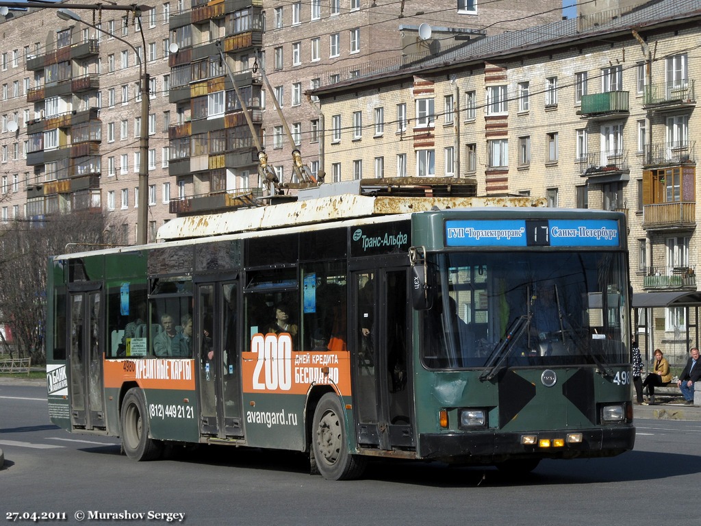 Санкт-Петербург, ВМЗ-5298.01 (ВМЗ-463) № 4980