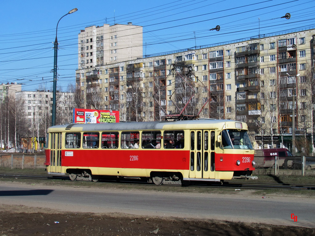 Ижевск, Tatra T3SU (двухдверная) № 2286