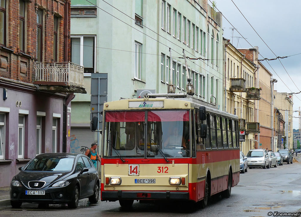 Каунас, Škoda 14Tr89/6 № 312