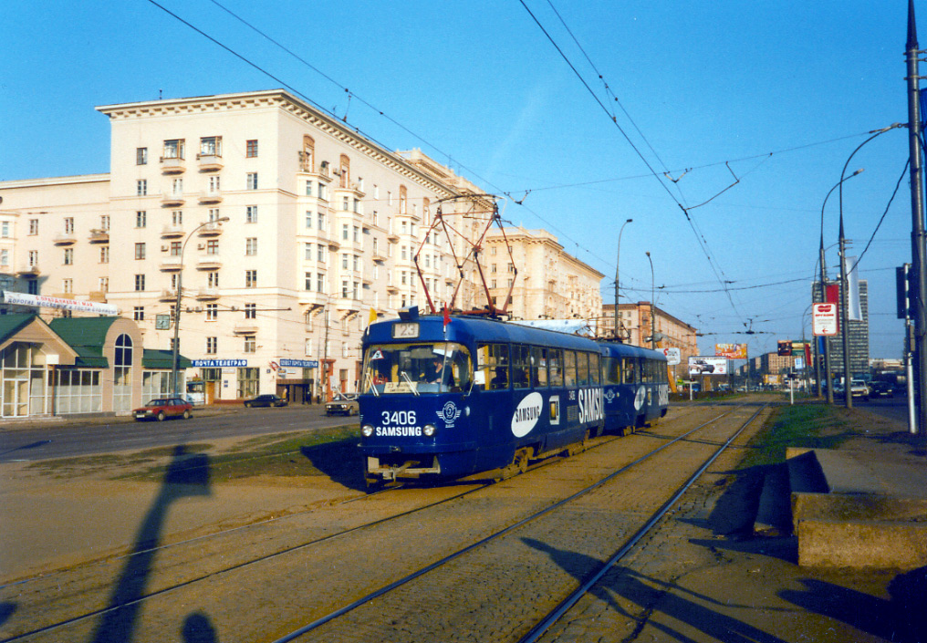 Москва, Tatra T3SU № 3406