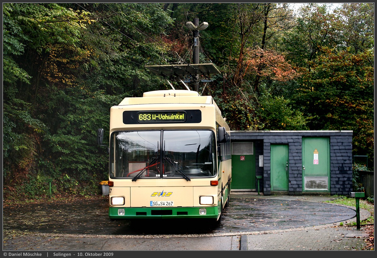 Золинген, MAN/Gräf & Stift 860 SL172HO № 67; Золинген — Троллейбусный поворотный круг Унтербург