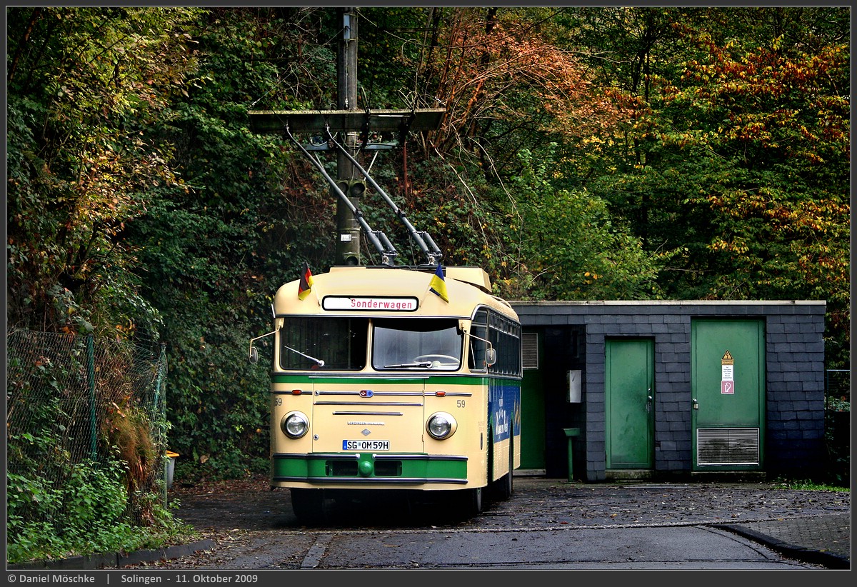 Золинген, Henschel/Uerdingen/Kiepe ÜH IIIs № 59; Золинген — Троллейбусный поворотный круг Унтербург