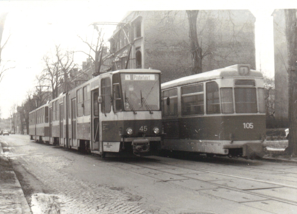 Котбус, Tatra KT4D № 45; Котбус, Gotha B2D (Tatra) № 105; Котбус — Старые фотографии