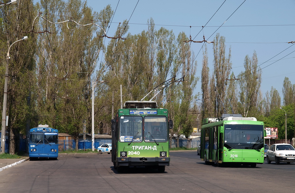 Одесса, ЮМЗ Т2 № 2040; Одесса, Тролза-5265.00 «Мегаполис» № 3016