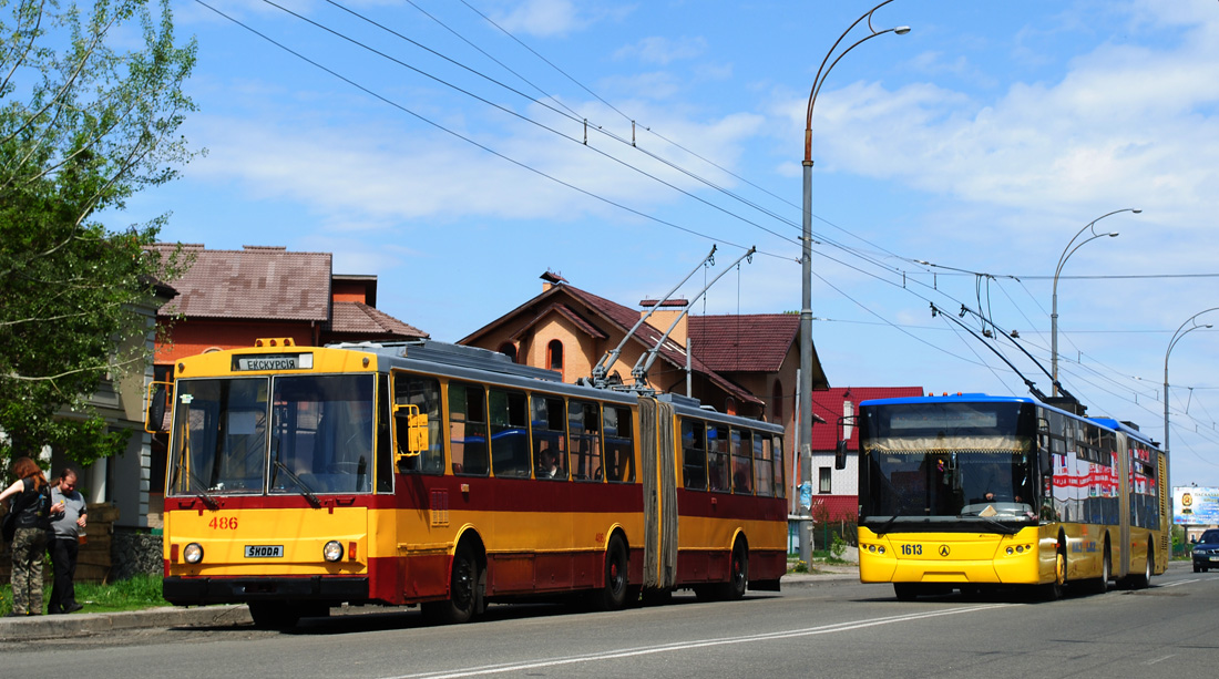Киев, Škoda 15Tr03/6 № 486; Киев — Покатушки 09.05.2011 на троллейбусе Škoda 15Tr