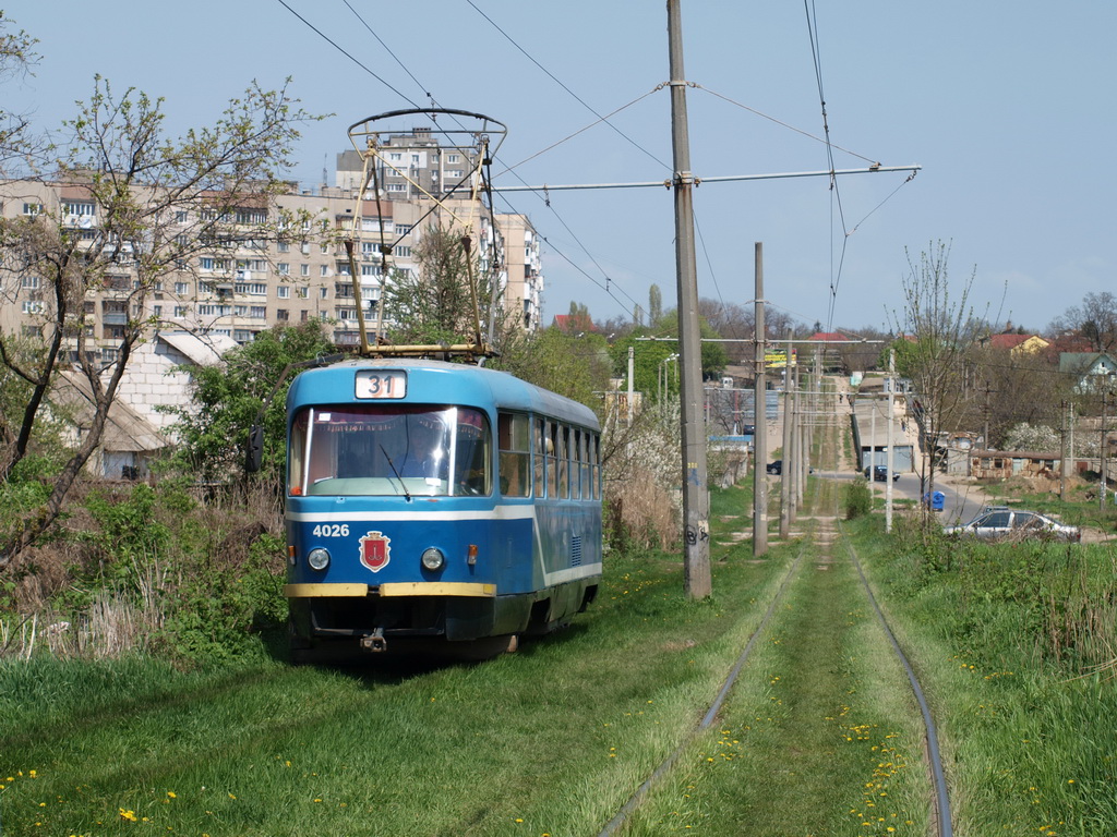 Одесса, Tatra T3R.P № 4026; Одесса — Трамвайные линии: Вокзал → Люстдорф → Рыбный порт