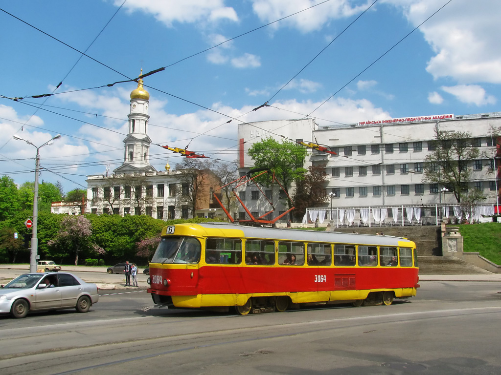 Харьков, Tatra T3SU (двухдверная) № 3064