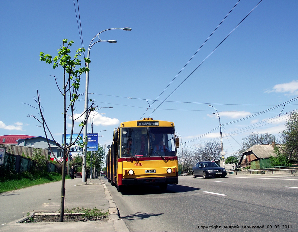 Киев, Škoda 15Tr03/6 № 486; Киев — Покатушки 09.05.2011 на троллейбусе Škoda 15Tr